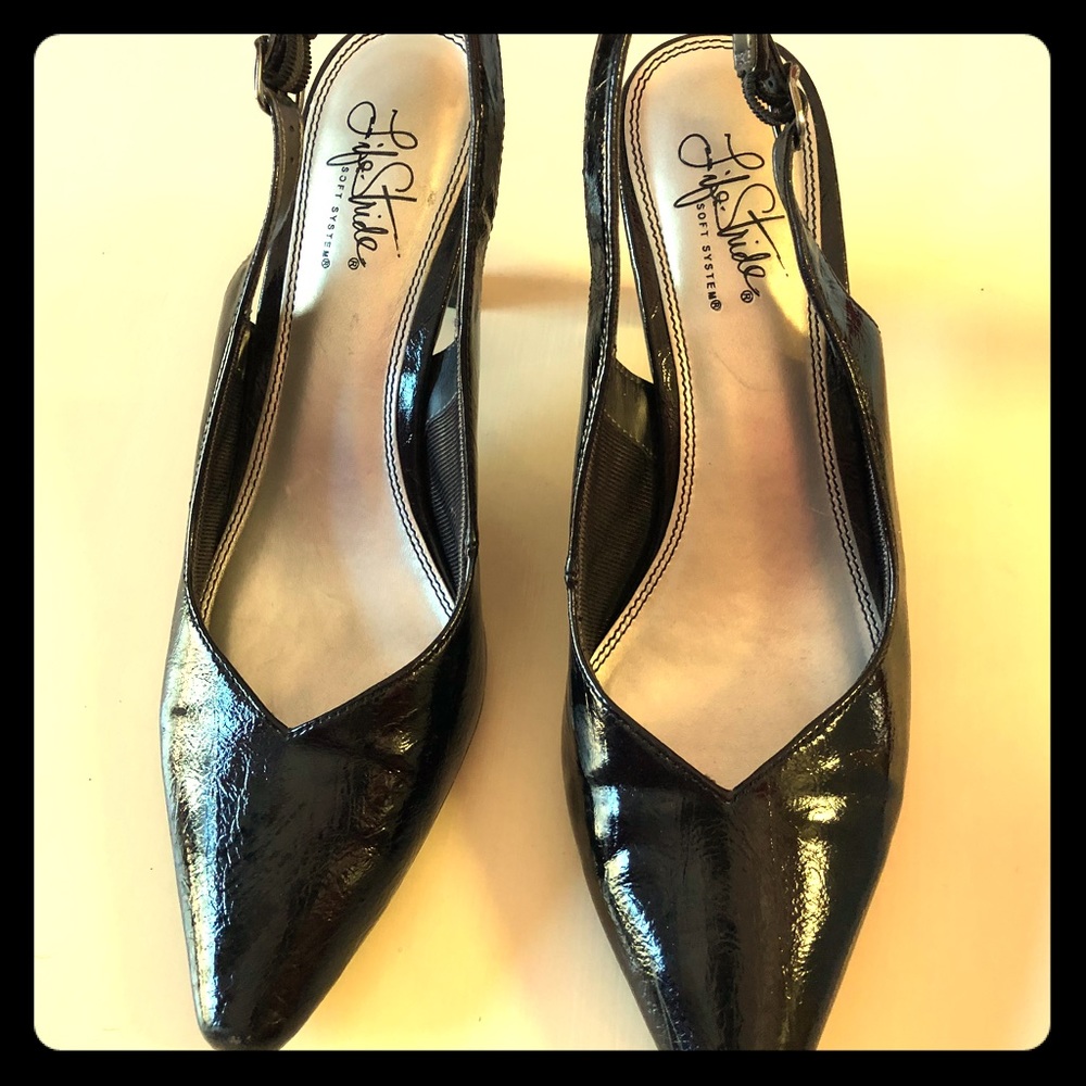 Sling back Patent Leather Heels